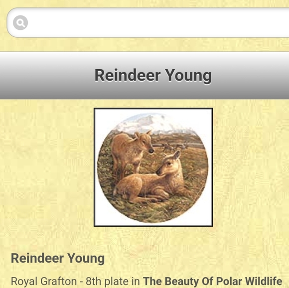 Royal Grafton REINDEER collector plate"Reindeer Young" - Picture 4 of 4